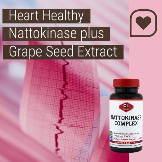 Olympian Labs Nattokinase Complex with Grape Seed Extract Herbal Supplements Superior Heart Health Support - 30 Daily Capsules