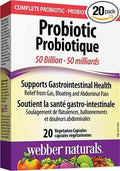 Webber Naturals Probiotic 50 Billion 20 Vegetarian Capsules
