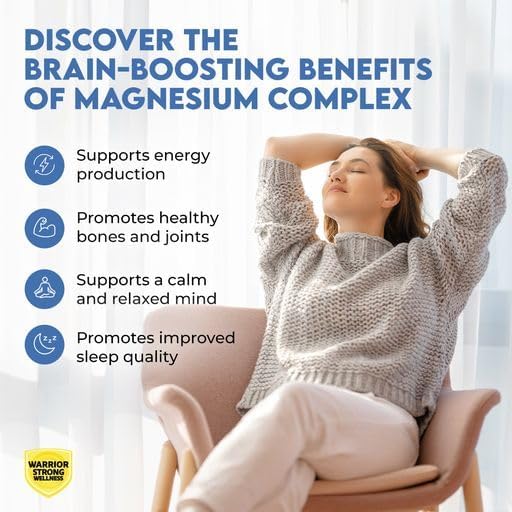 Magnesium Complex -Triple Blend 100% Chelated Mag Supplement-Magtein Magnesium L-Threonate for Memory &amp Brain Health -Glycinate Sleep Well-Taurate- Relaxation