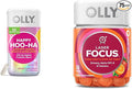 OLLY Probiotic for Women Vaginal Health Capsules and Focus Gummy with Ginseng and Vitamins Bundle - 25 Count and 36 Count