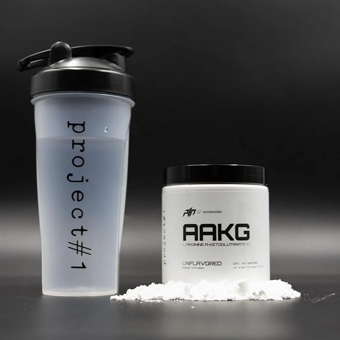 Project #1 Nutrition AAKG Pre-Workout Supplement L-Arginine A-Ketoglutarate Unflavored 100 Servings 250g