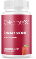 Celebrate Vitamins CelebrateONE Chewables Iron Free - Once Daily Bariatric Multivitamin Essential Vitamins &amp Minerals - Gastric Bypass &amp Sleeve Gastrectomy Supplement - Strawberry Creme (30