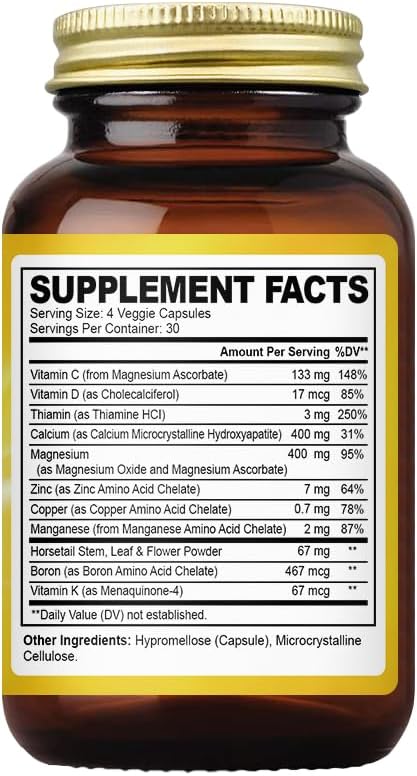 Bone Shield Supplement – 120 Veggie Capsules