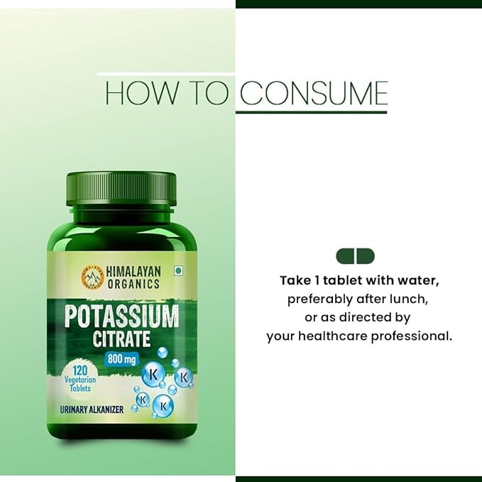 (Pack of 2) Potassium Citrate 800mg (120 Veg Tablet Each) 100% Herbal with NO Known Side Effects - by pharmacylife
