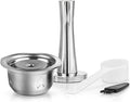 Stainless Steel Metal Coffee Capsule Compatible with Nespresso Vertuoline Pod Holderfit for Vertuolline GCA1 ENV135 (BIG CUP 8OZ with Tamper)