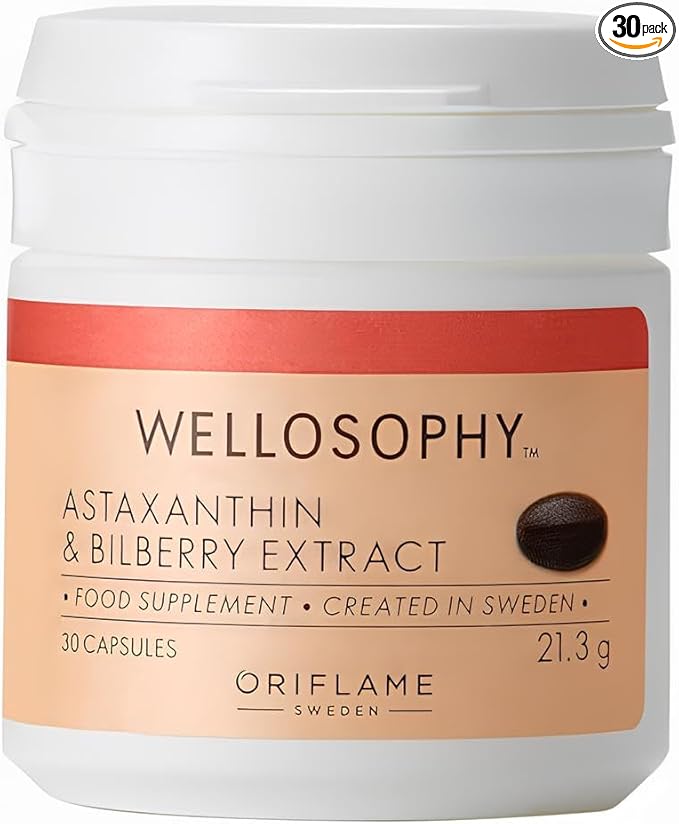 WELLOSOPHY-wellness by oriflame Astaxanthin &amp Bilberry Extract 30 Capsules