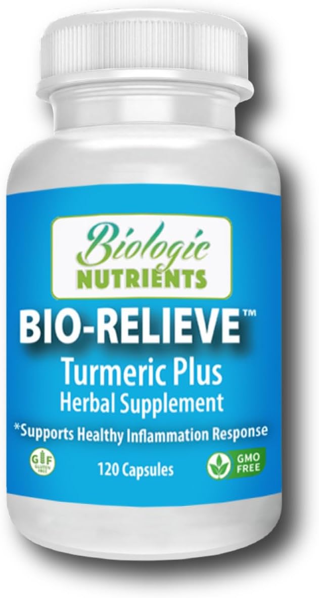 Biologic Nutrients Turmeric and Ginger Supplement 10-in-1 Herbal Joint Supplements for Men &amp Women with Muscle Bones Nerves &amp Joint Support - Daily Mobility Support 120 Capsules