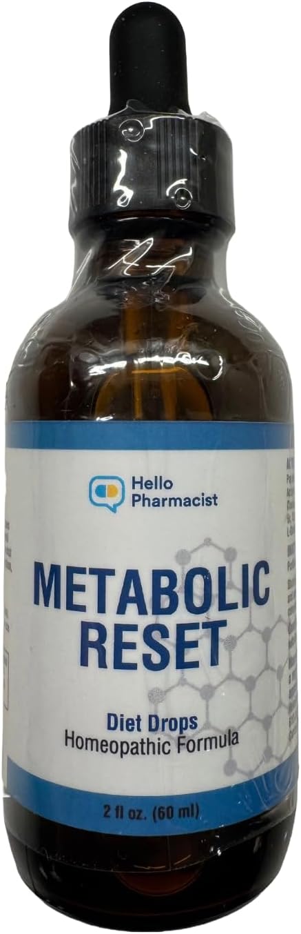 HelloPharmacist Original Metabolic hCG Reset Homeopathic Diet Drops - Original Formula - 2 Ounce - 60mL