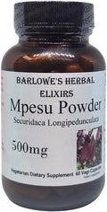 Barlowe's Herbal Elixirs Mpesu Root Powder (Securidaca longipedunculata) | 500mg Per Capsule | Traditional African Wellness Herb | 60 Vegan Capsules | Glass Bottled Additive-Free