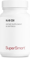 Supersmart - Krill Oil Supplement 1180mg per Day - Omega-3 (EPA &amp DHA) - Fatty Acids | Non-GMO &amp Gluten Free - 60 Softgels