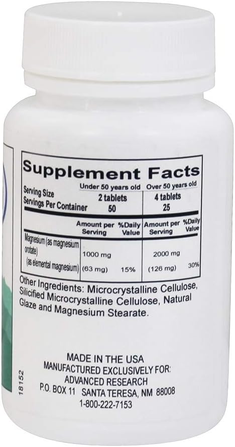 Dr. Hans Nieper Magnesium Orotate Tablets 500 Mg 100 Count