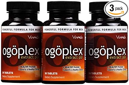 Ogoplex® | Men's Prostate Support Health Supplement with Graminex® Swedish Flower Pollen Saw Palmetto Phytosterols &amp Lycopene - 1 A Day - 30 Tablets (3 Pack)
