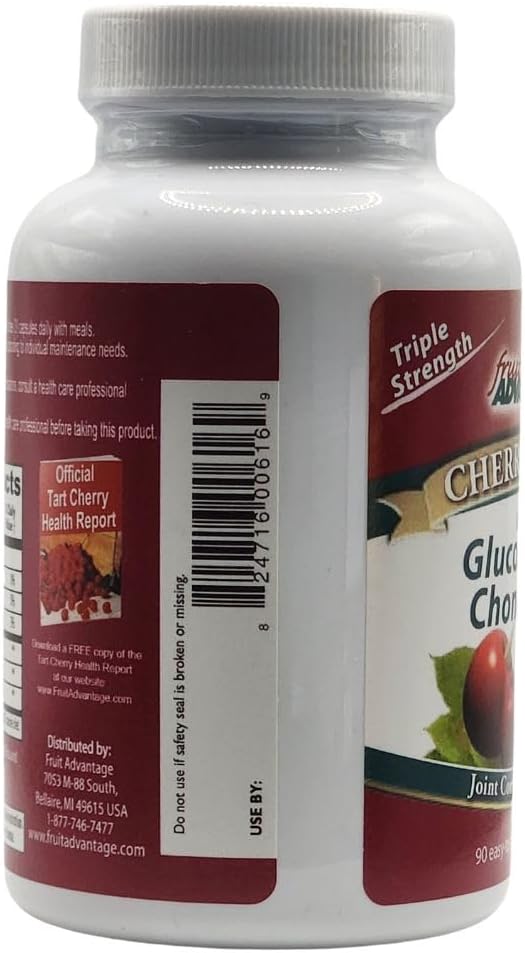 Cherry Prime Montmorency Tart Cherry with Glucosamine &amp Chondroitin - 90 Capsules (Case of 12)