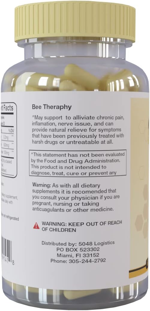 New Bee Veneno Therapy X – Dietary Supplement with Glucosamine Venom Blend &amp Manuka Honey – Supports Joint Health Mobility &amp Comfort – Extra Strength Natural Complex – 60 Capsules