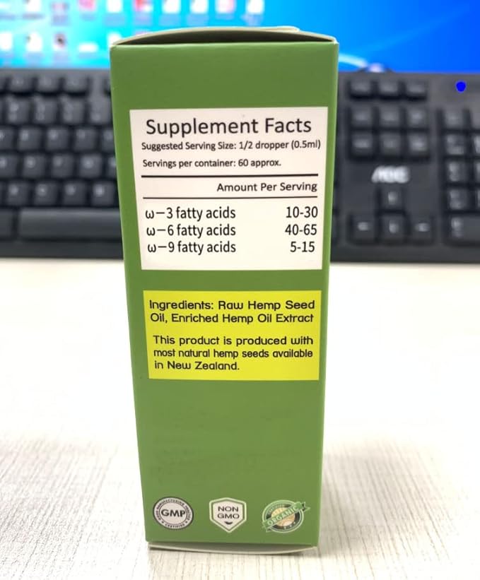 (2 Pack 10000mg) Hemp Oil - Natural Hemp Seed Extract Hemp Drops Rich in Vitamin &amp Omega 3 6 9
