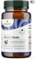 BIOACTIVE NUTRIENTS BerryBiotic Chewable Probiotics &amp Prebiotics Supplement-for Men Women and Children-10 Verified Strains-2 Billion CFUs-60 Count