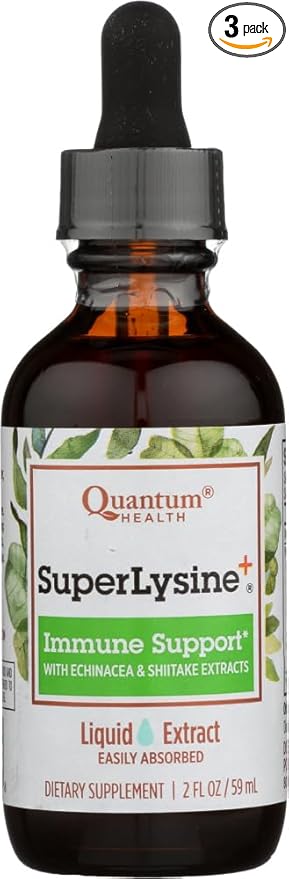 Quantum Super Lysine Plus Liquid Extract - 2 fl oz (Pack of 3)