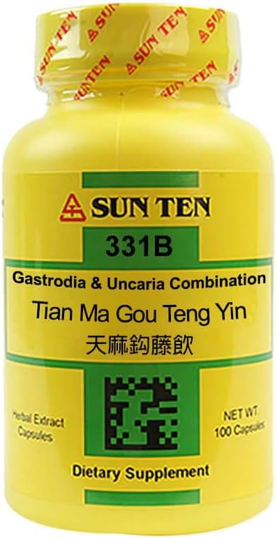 Sun Ten - Gastrodia &amp Uncaria Combination Capsules/Tian Ma Gou Teng Yin/天麻鈎藤飲