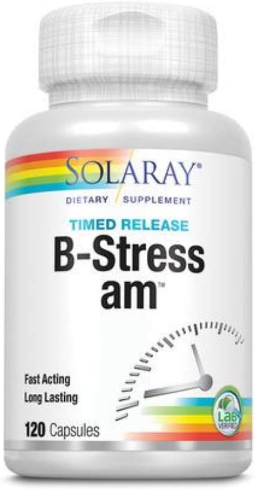 SOLARAY B Stress AM Two Stage Timed Release Supplement | 120 Count