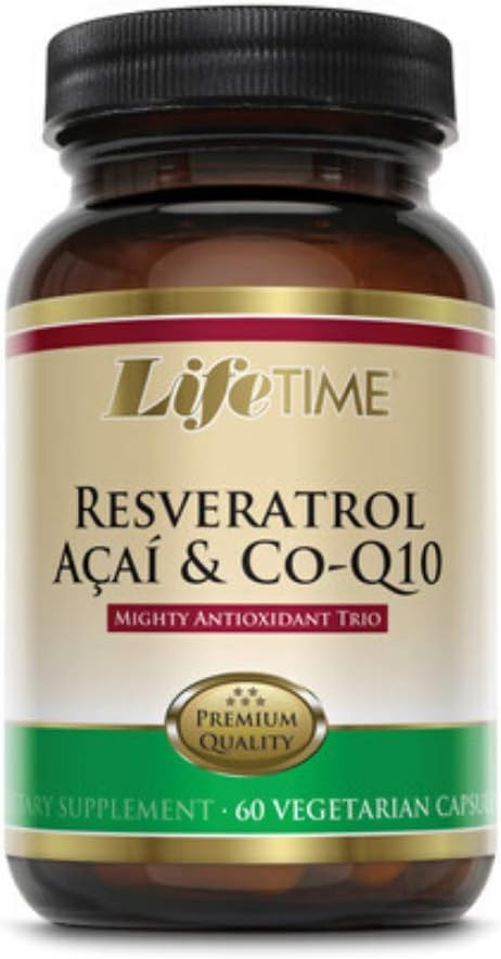 LIFETIME Resveratrol Acai &amp CoQ10 Veg Cap (Btl-Glass) | 60ct