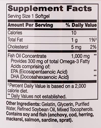 21st Century Fish Oil 1000 mg Softgels 300-Count (Pack of 3)