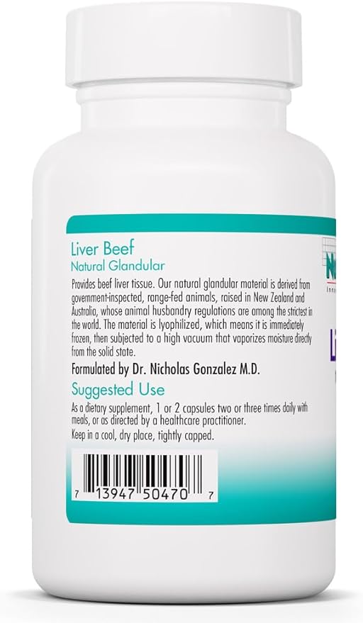 Allergy Research Group Nutricology Liver Beef 125 Vegicaps
