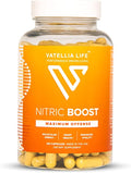 Vatellia Life Nitric Boost – Nitric Oxide Supplement for Men – L-Arginine &amp L-Citrulline Formula – Blood Flow &amp Circulation Support – High Absorption – 2 Month Supply