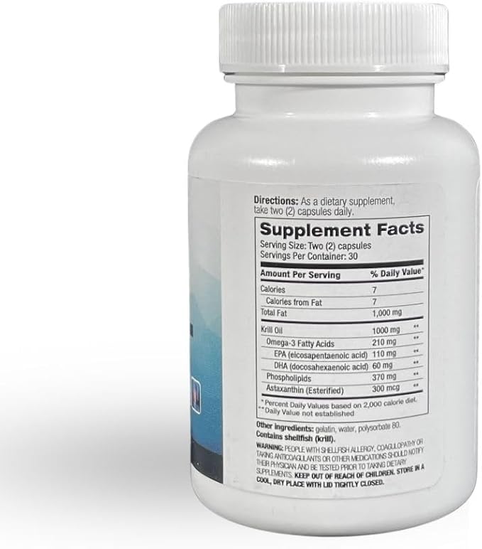 Dr. Newton’s Naturals OmegaKrill Pro EPA &amp DHA Omega 3 Pristine Krill Oil – Brain Joints Eyes - 60 Softgels