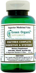 Green Organic Supplements Enzymes Complete Digestive &amp Systemic (Pack of 1)