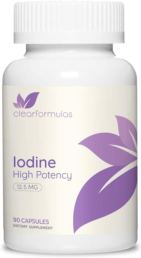 High Potency Potassium Iodine Supplement - Potassium Iodide USP and Free Iodine Capsules 12.5mg Precise Dosage Blend - Capsule Alternative to Lugol's Supplement for Thyroid Energy &amp Immunity (3 Mo