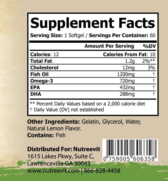 NutreeVit Ultra Omega 3-Lemon Flavor