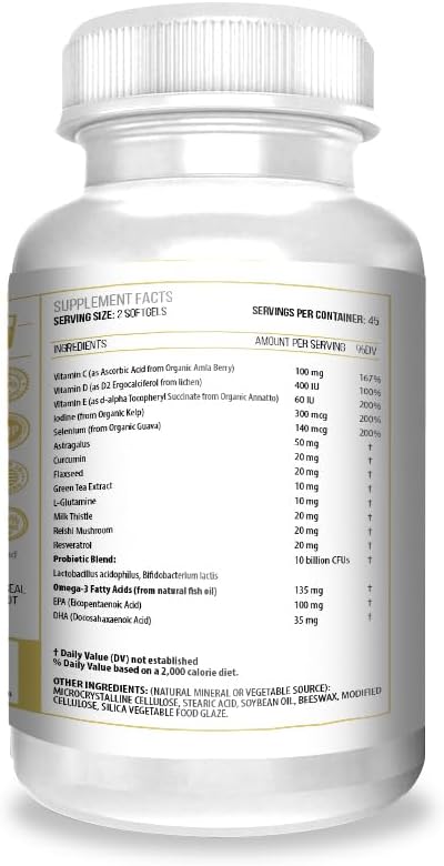 ACTIF Breast Health Maximum Support with 15 Advanced Factors and Omega-3 - Non GMO Made in USA 90 Count