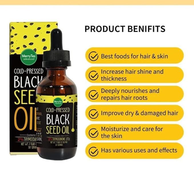 Black Seed Oil | 3 Times Thymoquinone | Cold-Pressed | Nigella Sativa - Turkish | Super Antioxidant to Support Immunity Joints Digestion Hair Skin &amp Nails | Glass Bottle | 2 oz