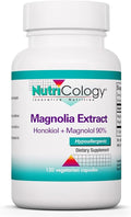 Allergy Research Group Nutricology Magnolia Extract Supplement - Stress &amp Sleep Support Magnolia Bark Honokiol Magnolol Cortisol Manager Vegetarian Capsules - 120 Count