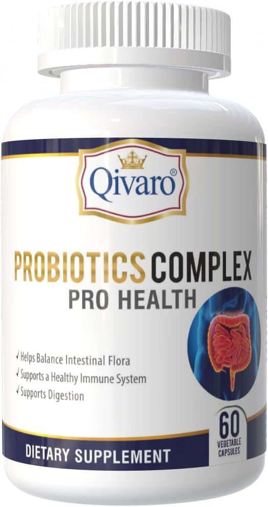 Probiotic Complex Pro Health - Digestive Balance and Immune Support - Natural and Organic Supplement - Daily Probiotic Support - Vegan and Non-GMO - Made in USA – 60 Capsule