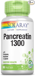 Pancreatin 1300 Solaray 90 Caps 2 Pack