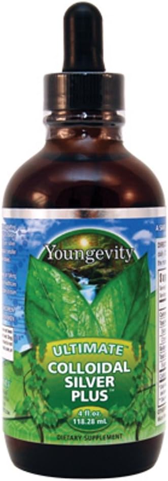 Youngevity Ultimate Colloidal Silver – 5 ppm Pure Immune Support Supplement – Natural Immune Defense with Micro-Fine Silver Particles – Vegan Preservative-Free – 4 fl oz Dropper Bottle