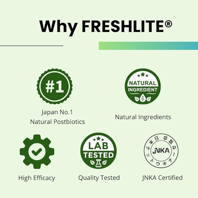 FRESHLITE 2500FU Premium NSK-SD Nattokinase &amp Vegan Postbiotics for Cardiovascular Support | Blood Pressure Cholesterol &amp Heart Health | JNKA Certified | Non-GMO Gluten-Free 60 Capsules Jap