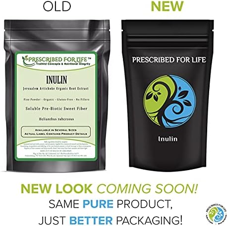 Prescribed For Life Inulin Powder | Prebiotics for Digestive Health | Gluten Free Vegan Non-GMO | Jerusalem Artichoke Supplement | Fructo Oligosaccharide FOS Powder (12 oz / 340 g)