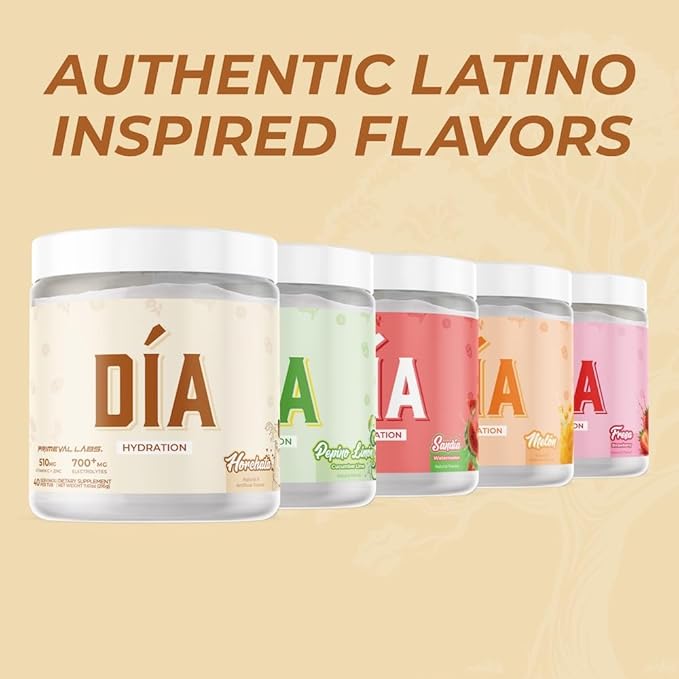DIA Hydration Electrolyte + Immunity Powdered Drink Mix | Latino Aguas Frescas Flavors | Vitamin C Zinc &amp Taurine | Low Sugar 1 gram per serving | Daily Hydration Drink Mix | 40 Servings | Horch