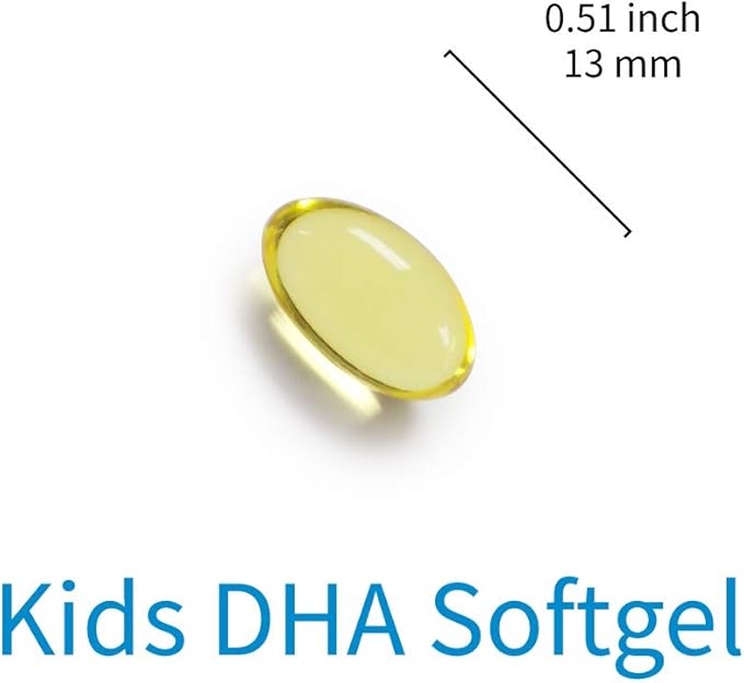 LOVITA Kids Super Smart DHA 150mg DHA and 30mg EPA of Omega 3 Fatty Acids Supports Brain Health Natural Lemon Flavor 30 Chewable Softgels (Pack of 3)
