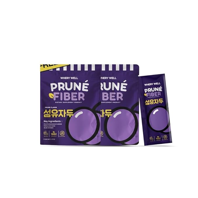 (Pack of 2) Prune fiber whery well 5 sachets x 10g.