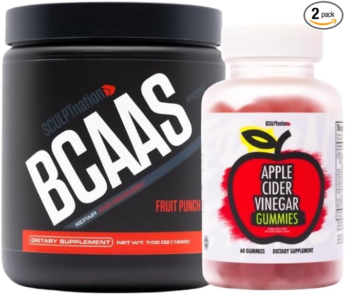 Sculpt Nation by V Shred BCAA Powder and Apple Cider Vinegar Bundle