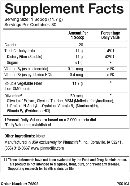 DigestiveHealth Prebiotic Fiber Boost Supplement 11.7g | Gut &amp Digestive System Health | Ease Gas Constipation and Bloating | Olivamine Keto Non-GMO