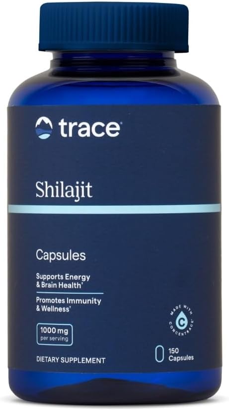 Trace Minerals Shilajit Capsules - Shilajit Supplement for Daily Wellness - Immunity Support - Energy Brain Health &amp Digestion Support - 150 Count (75 Servings)