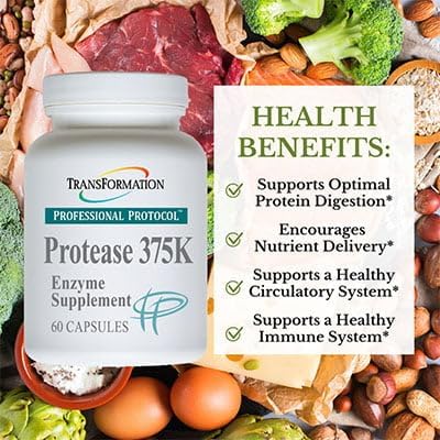 TRANSFORMATION THE GENESIS OF GOOD HEALTH Protease 375K Enzyme Blend Supplement High-Potency Formula for Protein Absorption &amp Gut Health Advanced Enzym Support for Nuttrient Absorption Non-GMO