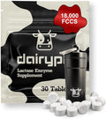 DairyPill Lactase Enzyme 18000 FCCs per Pill 30 Count Solution for Lactose Intolerance Portable Easy to Swallow Preservative and Gluten Free American Made Non GMO