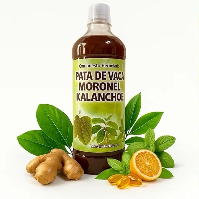 Pata de Vaca Moronel Kalanchoe - Juice Tonic- Jugo De Pata de Vaca Moronel Kalanchoe - de 1 litro (33.3Fl Oz) Jugo de Maguey
