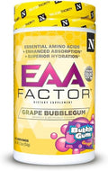 Nutrithority EAA Factor BCAA Essential Amino Acids Powder 30 Servings - Sugar &amp Caffeine Free Intra &amp Post Workout Drink with Electrolytes - Improve Muscle Recovery &amp Hydration (Grape Bu