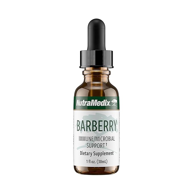 NutraMedix Barberry Immune Support &amp Antioxidants Supplement - Liquid Oregon Grape Root Extract for Gut Health Immunity &amp Microbial Support - Herbal Tinctures for Immune Health (1oz / 30ml)